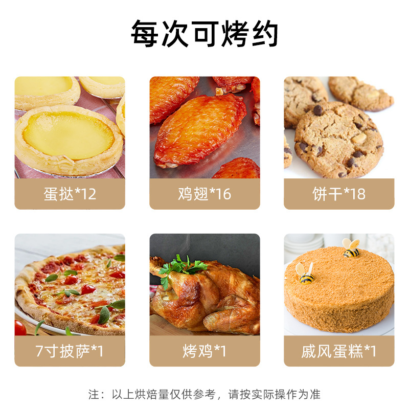 小霸王电烤箱家用12L升迷你烘焙蛋挞机多功能小型烤箱小家电缩略图 4